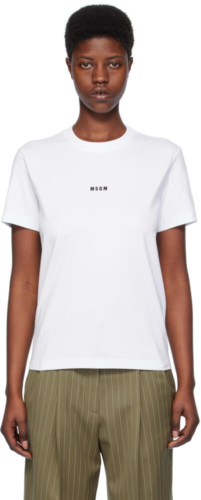 MSGM White Micro T-Shirt Cover