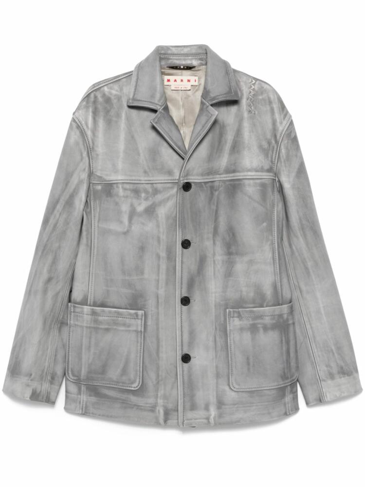 Marni faded-effect coat - Grey Cover