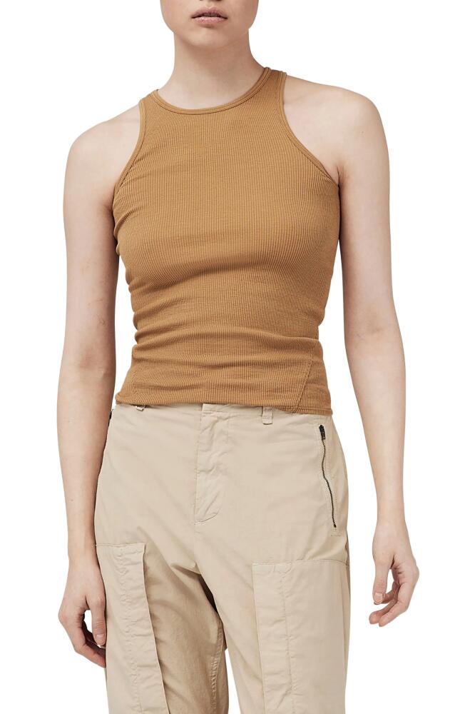 rag & bone The Essential Rib Organic Pima Cotton Blend Tank in Tobacco Cover