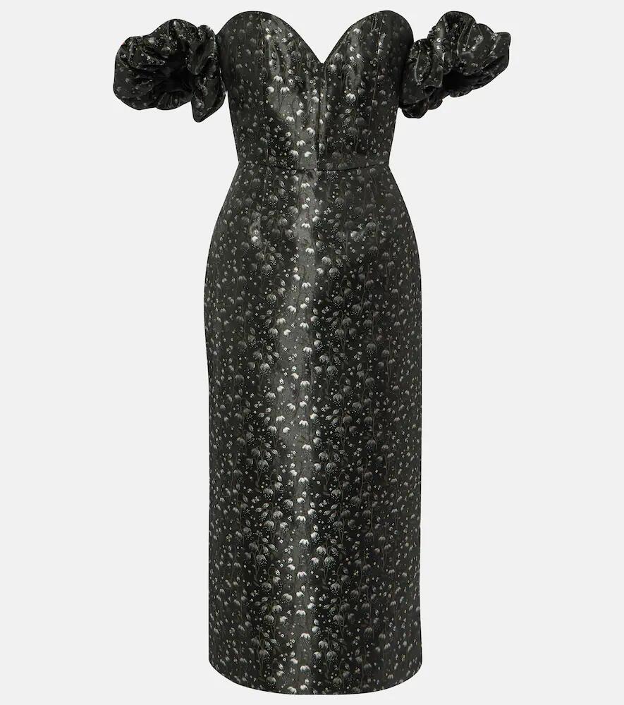 Markarian Adelaide metallic brocade midi dress Cover