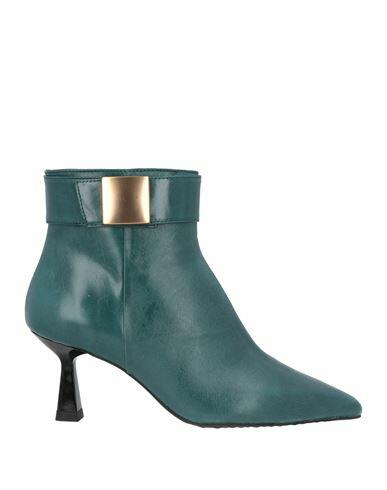 Bruno Premi Woman Ankle boots Emerald green Soft Leather Cover