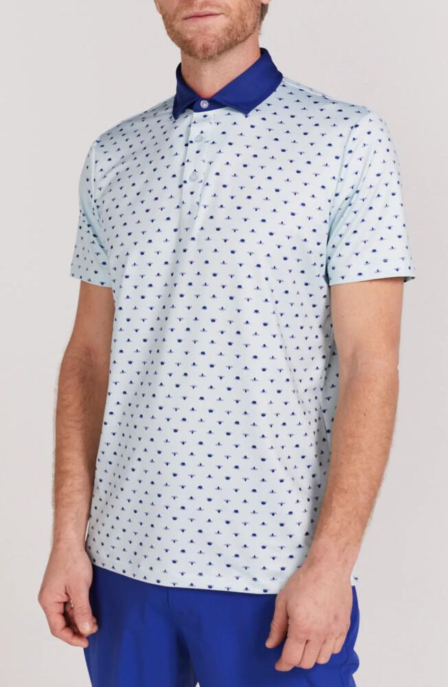 Redvanly Ryder Lotus Print Polo in Breeze Cover