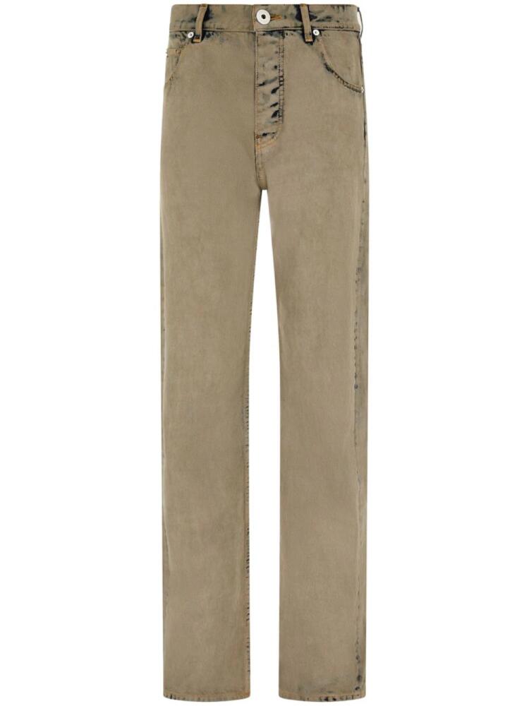 Ferragamo logo-patch cotton trousers - Neutrals Cover