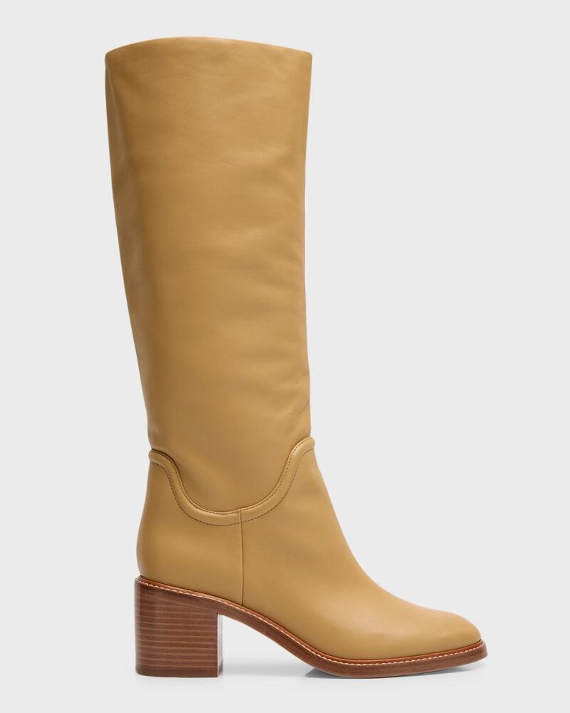 Vince Fabian Block-Heeled Leather Boots Cover