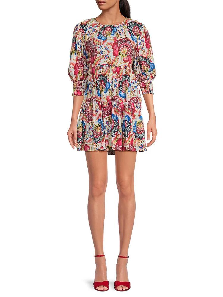 Misa Los Angeles Women's Honor Floral Mini Dress - Pink Multi Cover