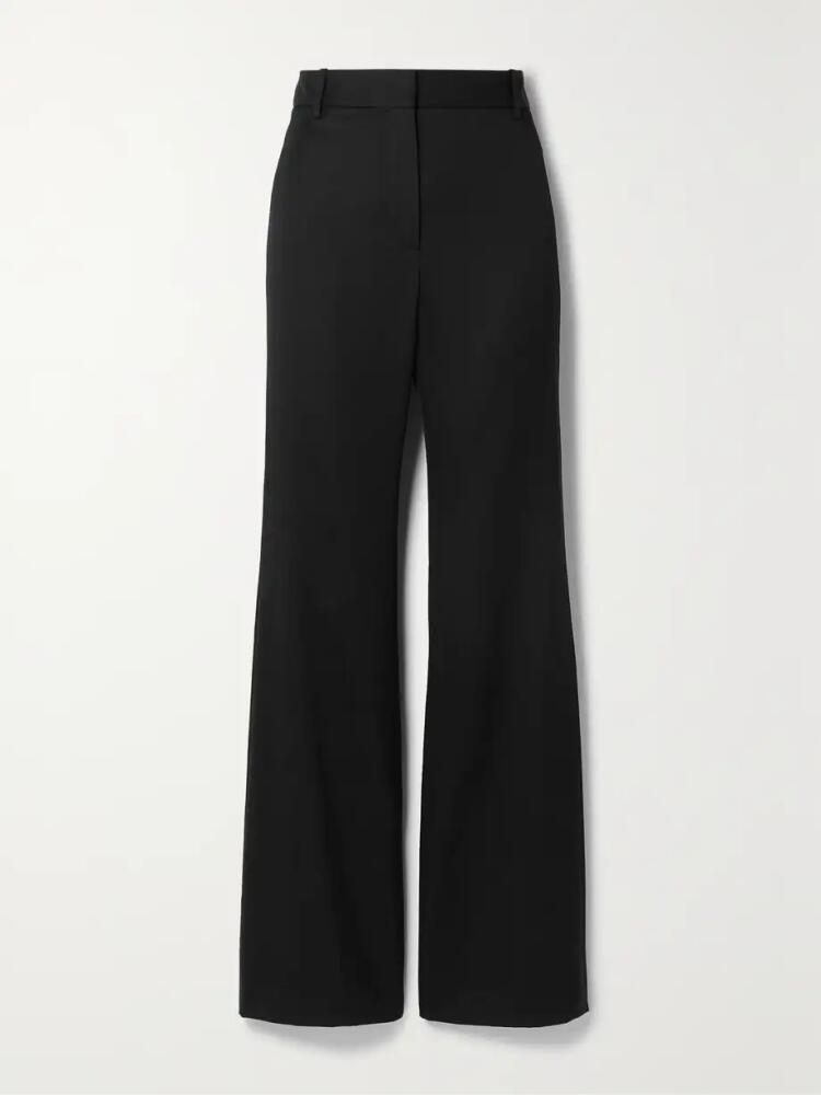 Nili Lotan - Arielle Wool-twill Flared Pants - Black Cover