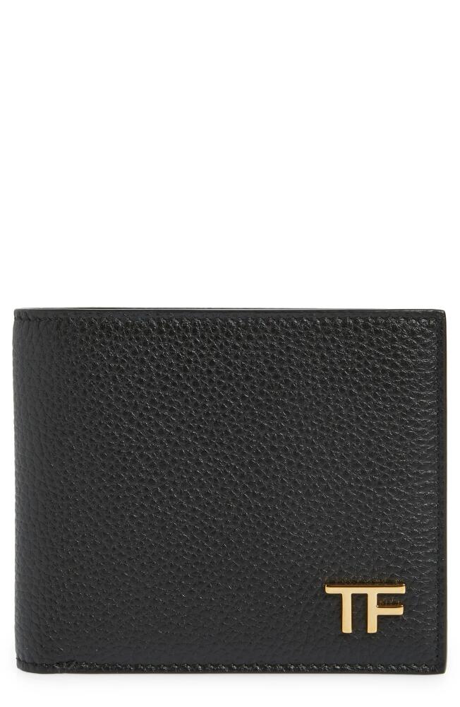 TOM FORD T-Line Soft Grain Leather Bifold Wallet in Black Cover