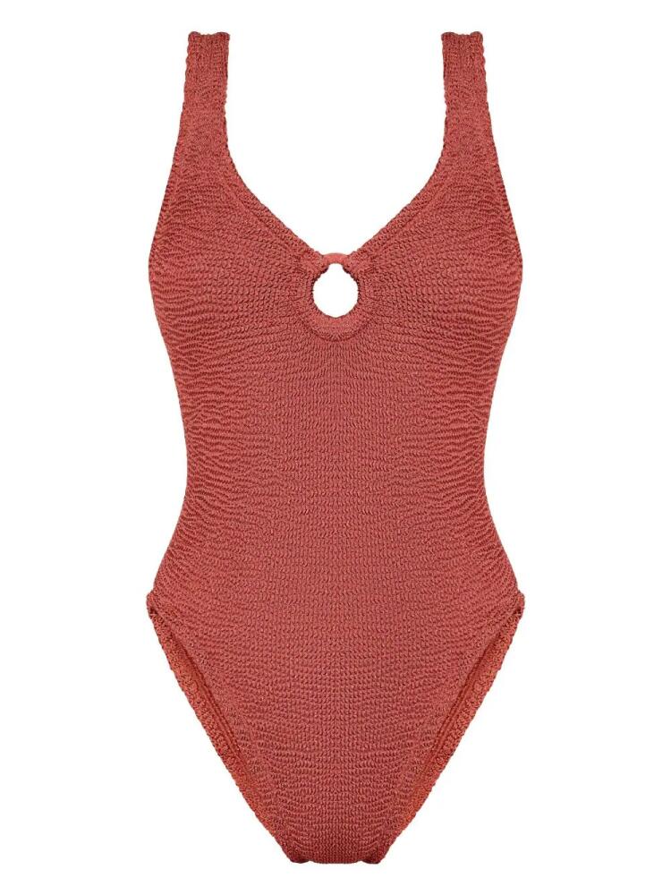 Hunza G Celine seersucker swimsuit - Red Cover