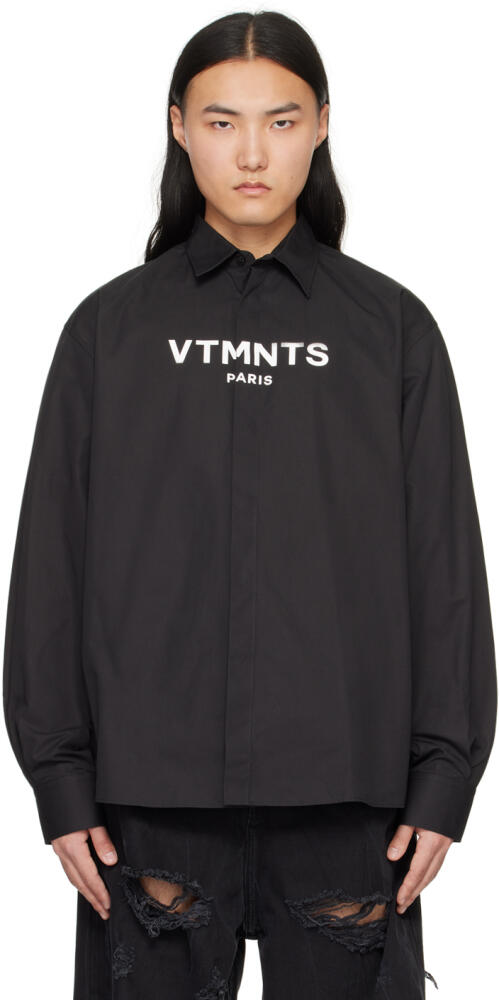 VTMNTS Black Paris Shirt Cover