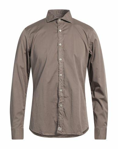 Sonrisa Man Shirt Light brown Size 16 ½ Cotton, Elastane Cover