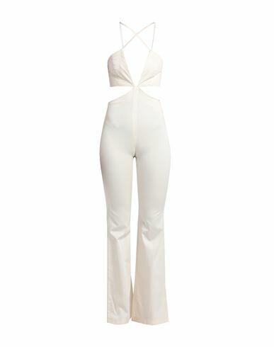 Jijil Woman Jumpsuit Ivory Cotton, Elastane Cover