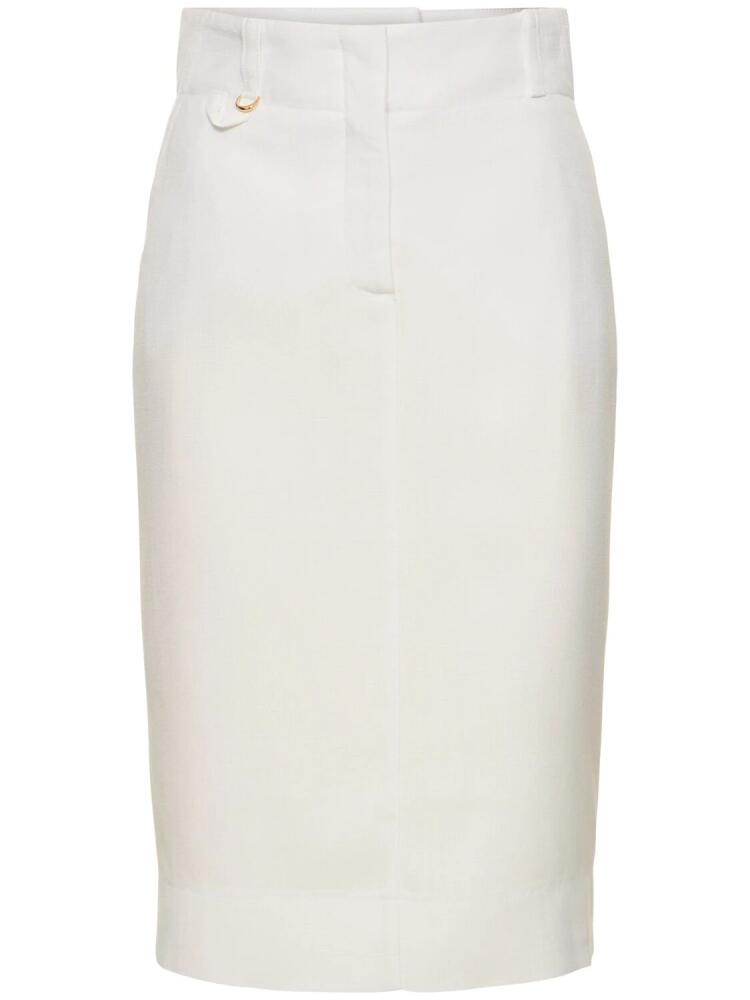 JACQUEMUS La Jupe Midi Bari Viscose Midi Skirt Cover