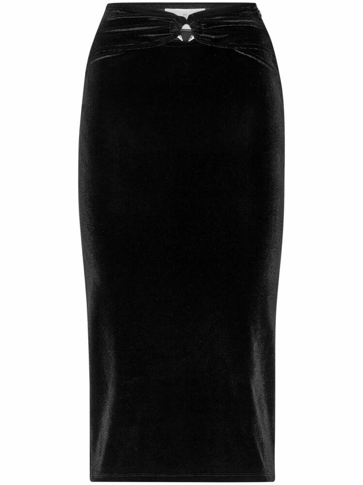 Philipp Plein cut-out velvet midi skirt - Black Cover