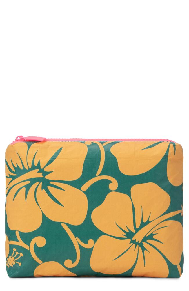 Aloha Collection Small Hana Hou Water Resistant Tyvek® Zip Pouch in Tangelo Cover