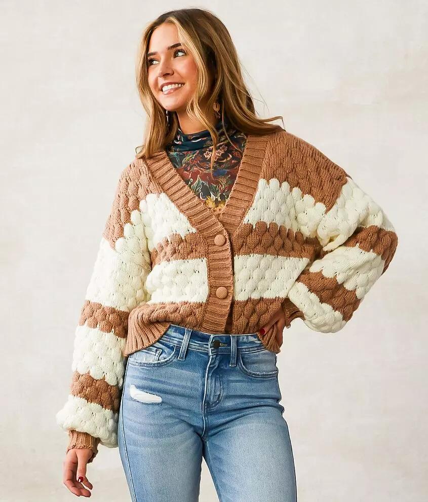 Willow & Root Bobble Stitch Cardigan Sweater Cover