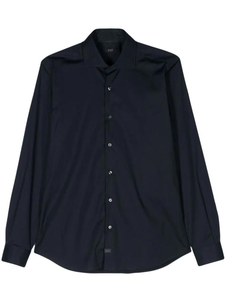 Fay spread-collar cotton shirt - Blue Cover