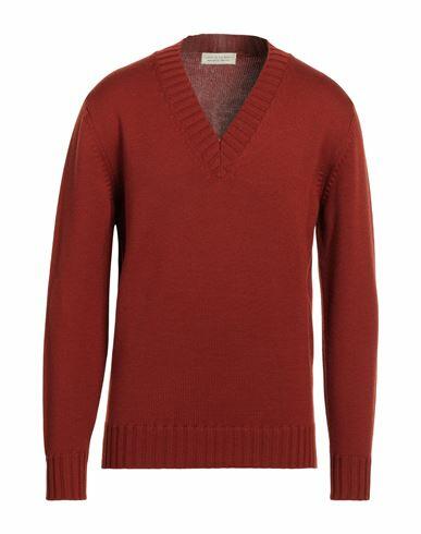 Filippo De Laurentiis Man Sweater Rust Merino Wool Cover