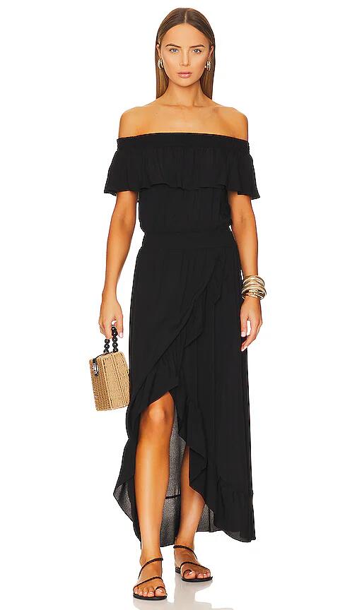 Bobi BLACK Ruffle Dress in Black Cover