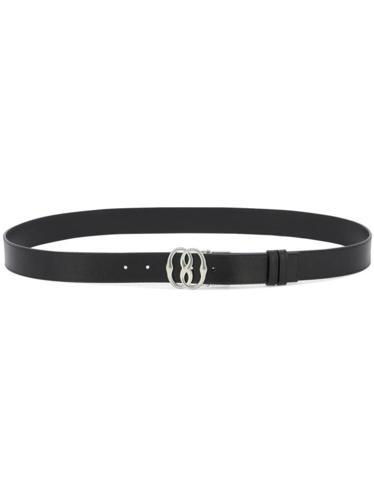 Bally emblem buckle leather belt - Black Cover