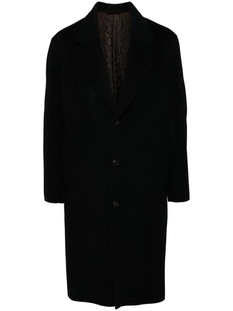 Man On The Boon. wool-blend single-breasted coat - Black Cover