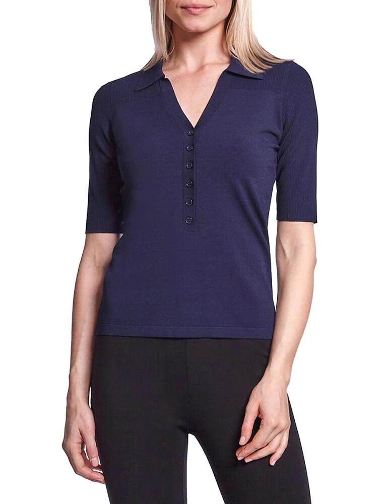 Capsule 121 Women's Webb Solid Polo Sweater - Navy Cover