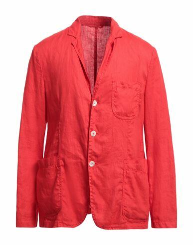 Aspesi Man Blazer Tomato red Linen Cover