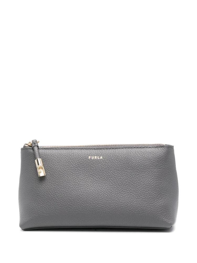 Furla logo-stamp makeup bag - Grey Cover