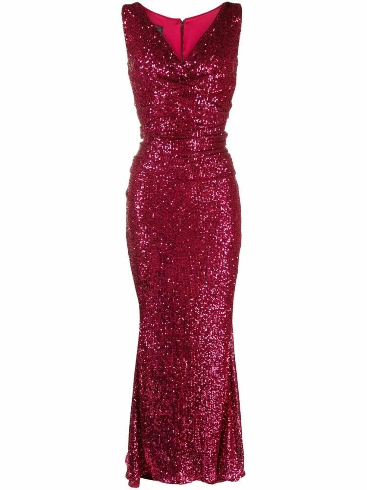 Talbot Runhof sequin-embellished gown - Red Cover