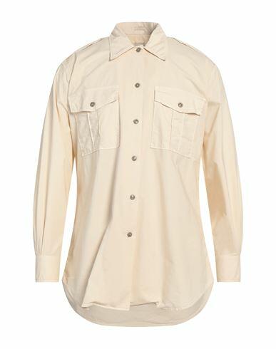 Massimo Alba Man Shirt Beige Cotton, Elastane Cover