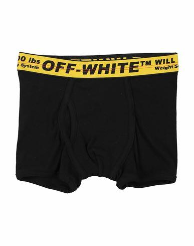 Off-white Man Boxer Black Cotton, Elastane Cover