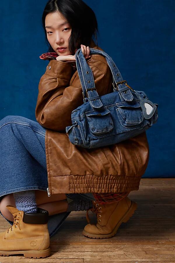 BDG Denim Duffle Shoulder Bag in Denim Cover