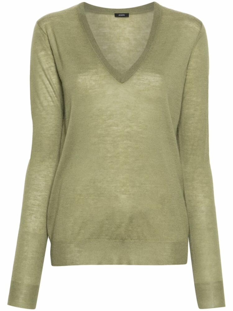 JOSEPH V-neck cashmere jumper - Green Cover