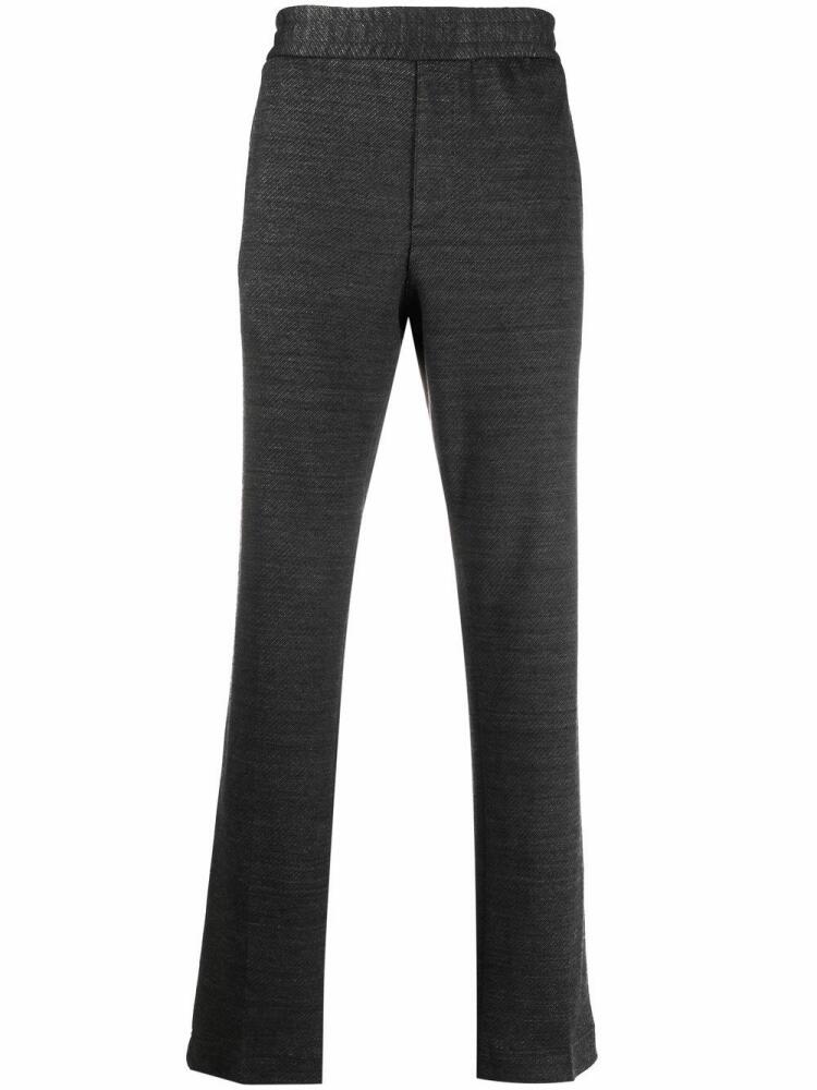 Ferragamo elasticated-waistband straight-leg trousers - Grey Cover