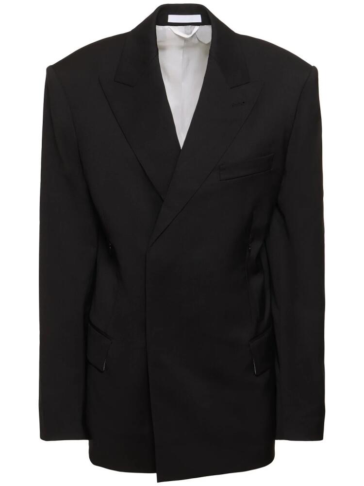 HELMUT LANG Tailored Wool Double Breast Blazer Cover