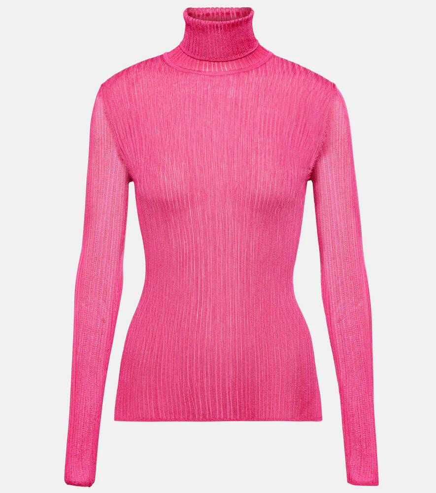 Tom Ford Ribbed-knit turtleneck top Cover