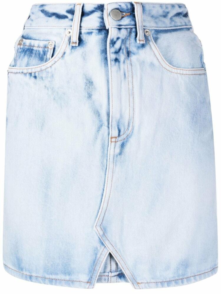 Alessandra Rich high-waisted denim skirt - Blue Cover