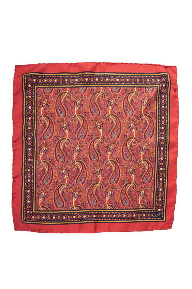 Elizabetta Garibaldi - Silk Pocket Square for Men in Red Cover