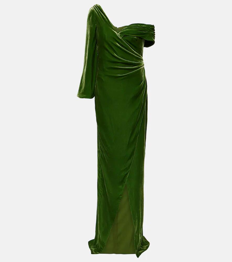 Costarellos Rubinia silk-blend velvet gown Cover