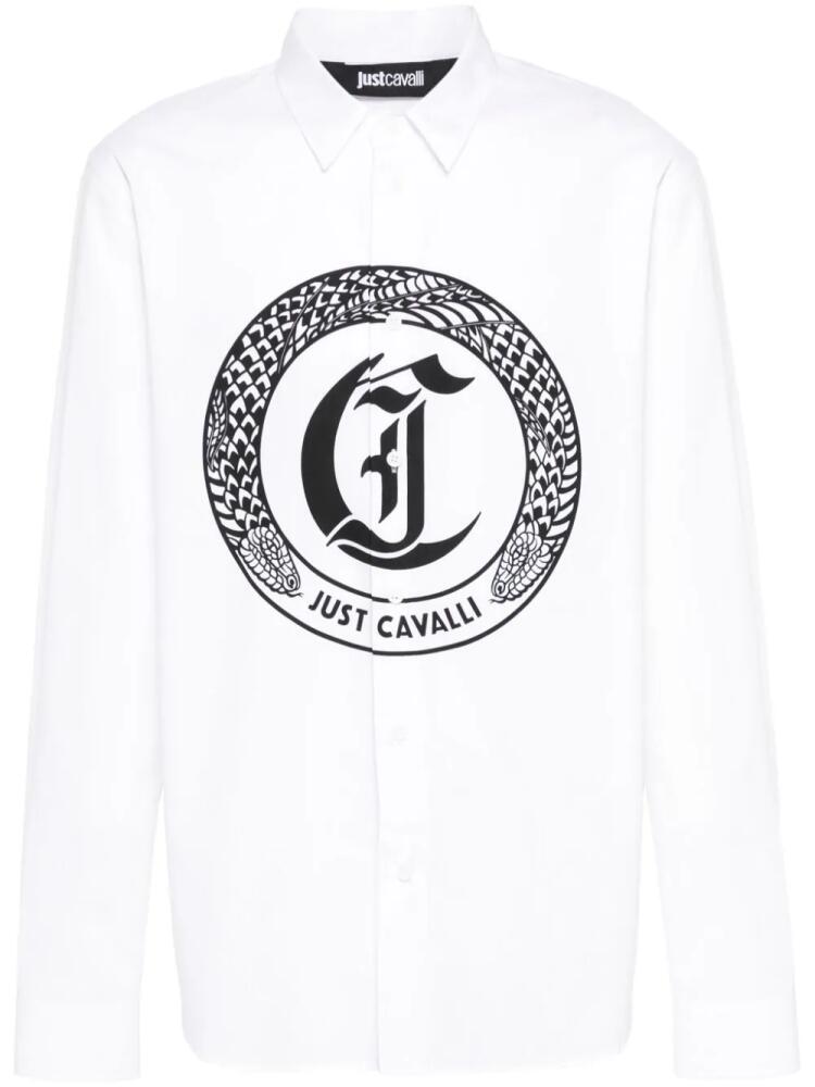 Just Cavalli Gothic Snake-print shirt - White Cover