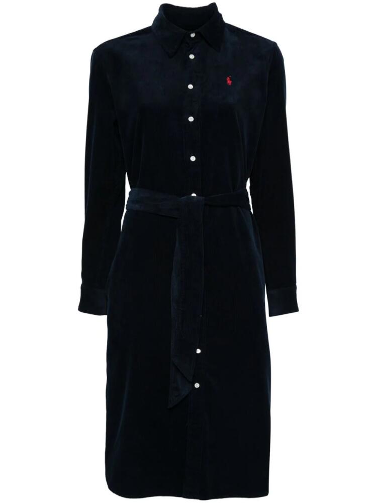 Polo Ralph Lauren belted corduroy midi dress - Blue Cover