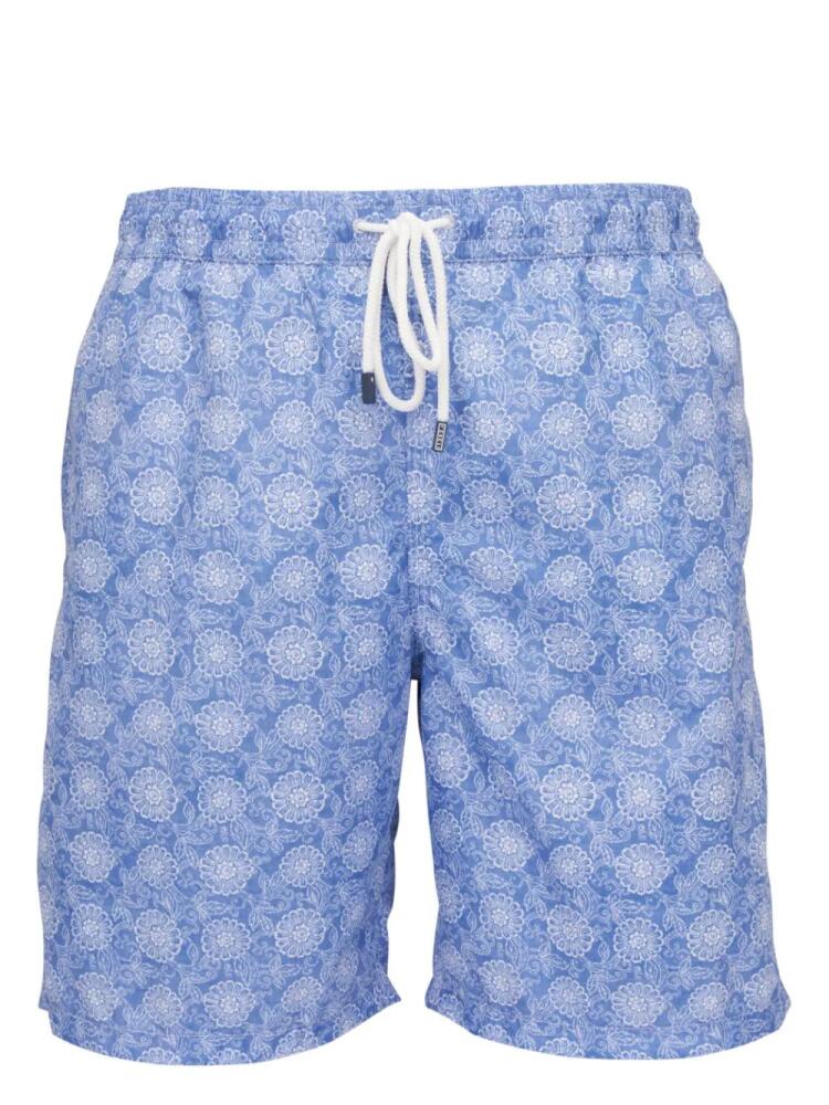 Fedeli floral-print swim shorts - Blue Cover