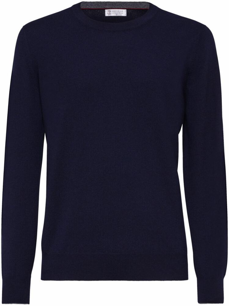 Brunello Cucinelli crew-neck cashmere jumper - Blue Cover