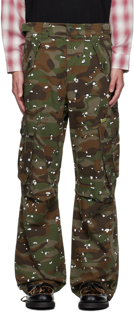 AFTER PRAY Khaki Military Camo Cargo Pants Cover