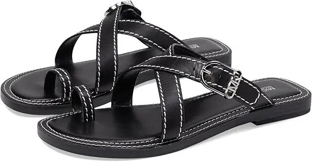 MICHAEL Michael Kors Ashton Flat Thong (Black) Women's Sandals Cover