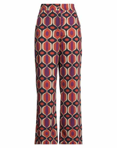 Berna Woman Pants Brick red Polyester, Elastane Cover