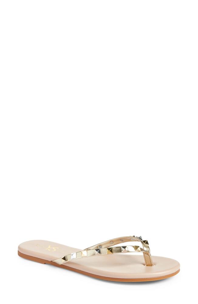 Yosi Samra Rivington Flip Flop in Beige Studs Cover