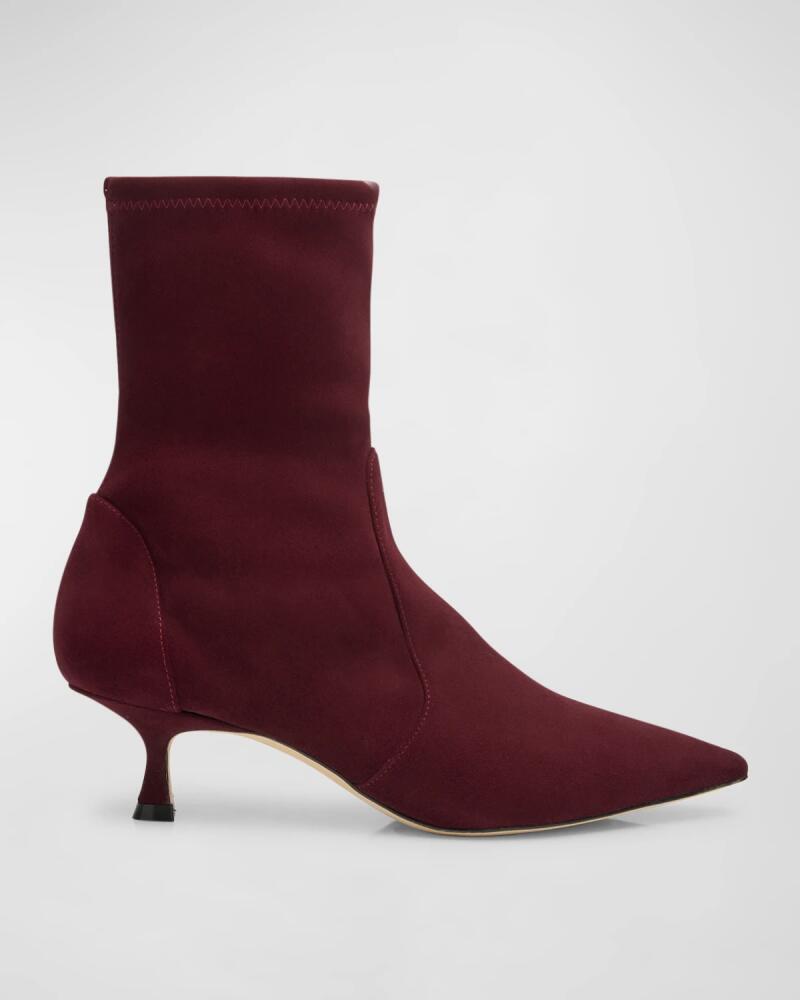 Stuart Weitzman Naomi Stretch Suede Ankle Booties Cover