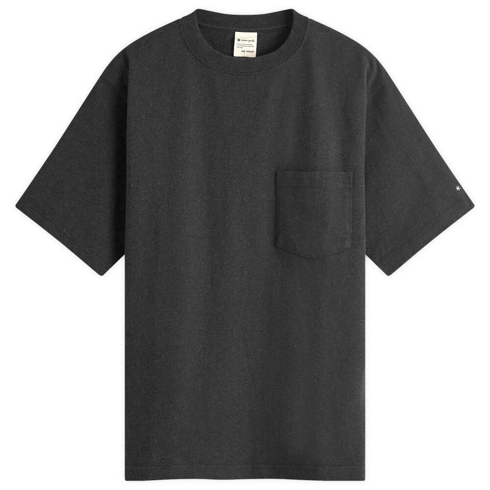 Snow Peak Men's Recycled Cotton Heavy T-Shirt in Black Cover