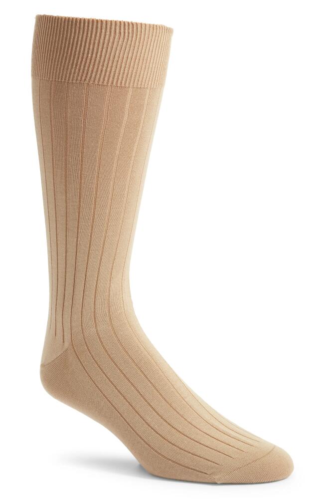 Pantherella Pembrey Solid Dress Socks in Light Khaki Cover