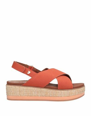 Gioseppo Woman Sandals Rust Textile fibers Cover